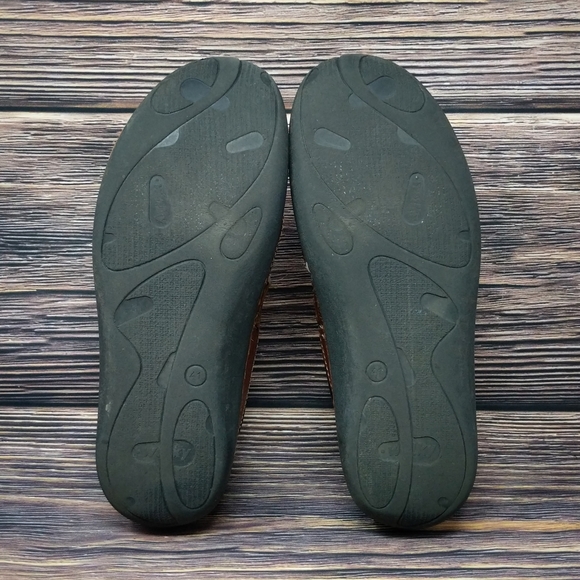 Wolky Cognac Leather Velcro Strap Slip On Loafers - Picture 4 of 5